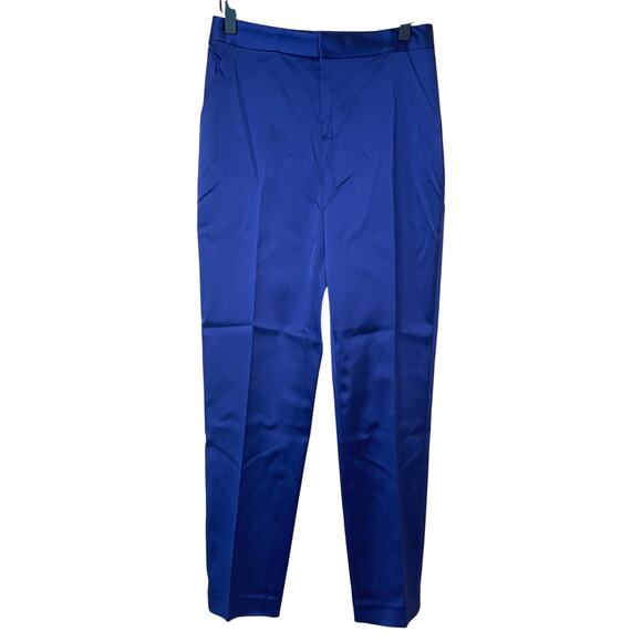 NWT L'AGENCE Suiting Trousers 2 Deep Cobalt Blue Pants Academia Cocktail Office - Picture 1 of 6